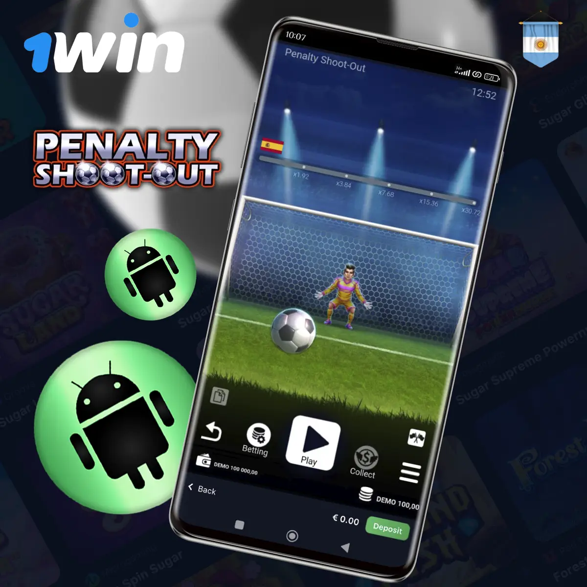 La instalación de la App 1Win Penalty Shoot Out en dispositivos Android